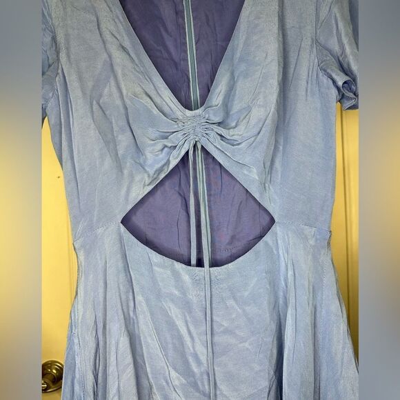 REVOLVE Privacy Please Yarrow Cut Out Short Sleeves Feminine Mini Dress S - Picture 4 of 5